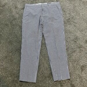 Jack Threads Pants 36 Blue White Gingham Flat Front Straight Leg Cotton Men's